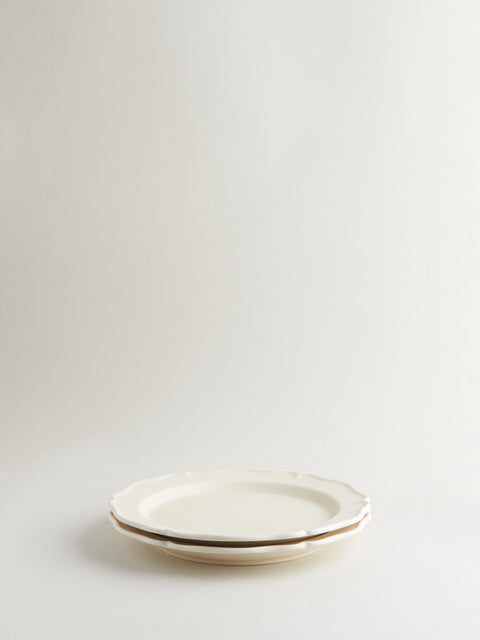 Festone Large Flat Plate | Almond