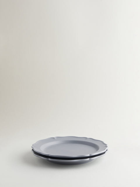 Festone Large Flat Plate | Ash Gray