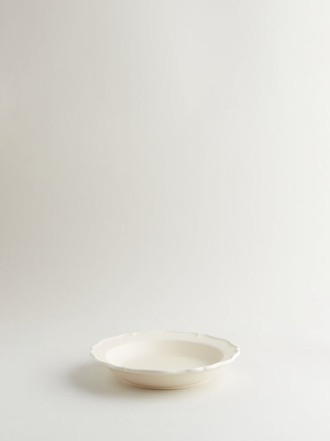 Festone Medium Flat Bowl | Almond