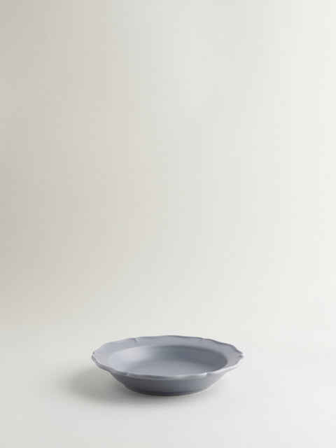 Festone Medium Flat Bowl | Ash Gray