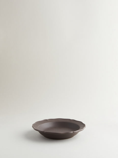 Festone Medium Flat Bowl | Mocha Brown