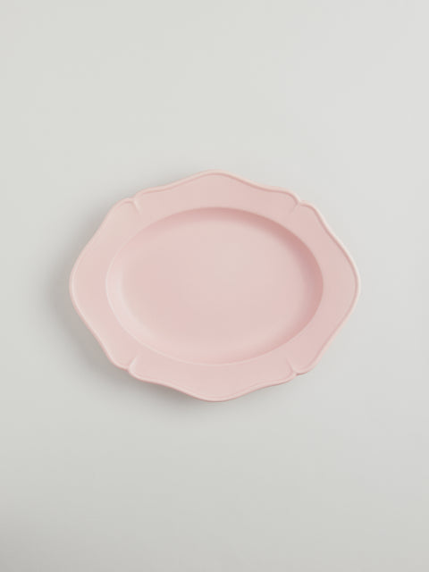 Festone Oval Serving Plate | Cameo Pink