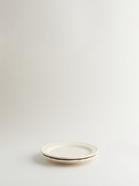Festone Small Flat Plate | Almond
