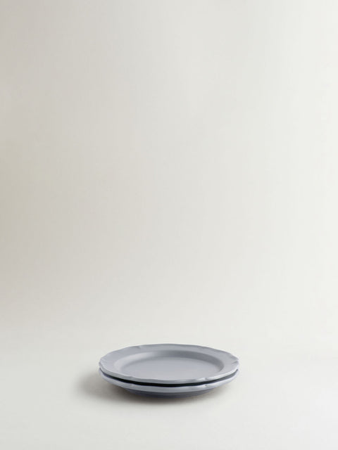 Festone Small Flat Plate | Ash Gray