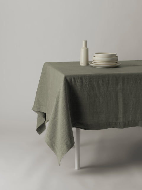 Tela Tablecloth | olive buff