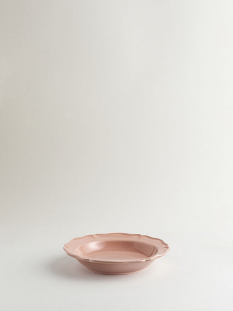 Festone Medium Flat Bowl | fawn pink