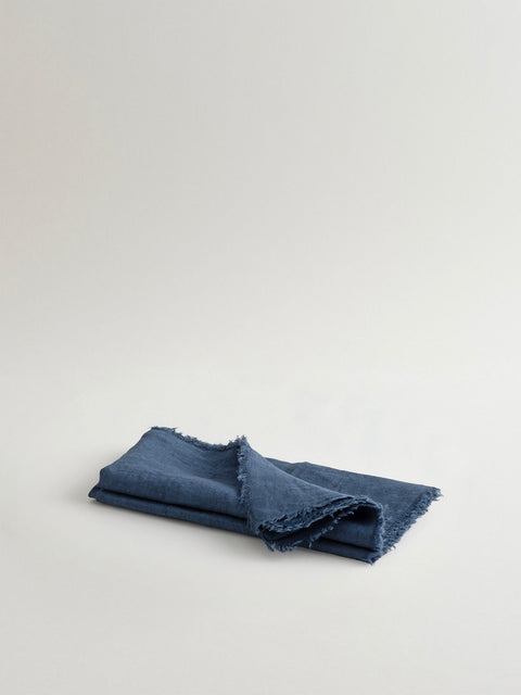 Tela Sfrangiata Napkin | indigo blue