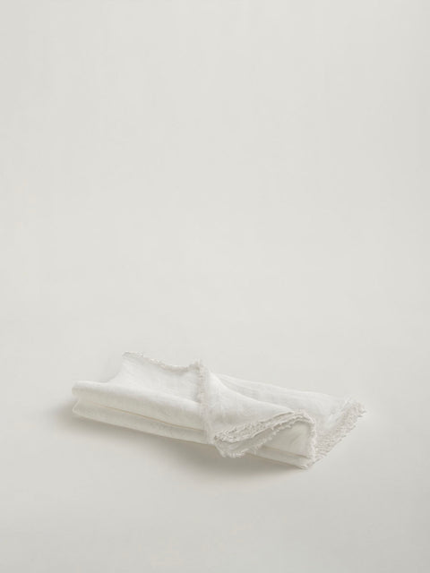 Tela Sfrangiata Napkin | optic white