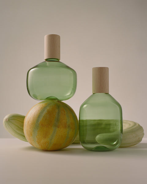 Trulli Tall Olive oil and Vinegar Bottle | Diamine Green