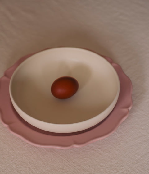 Bilancia Medium Flat Bowl | Almond