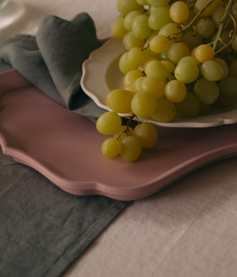 Sara Lacquered Wood Tray | Cameo Pink