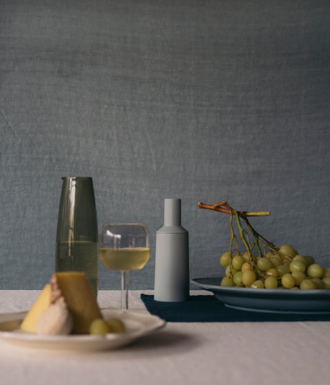 Festone Oval Serving Plate | Ash Gray