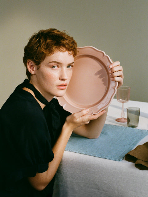 Festone Large Flat Plate | fawn pink