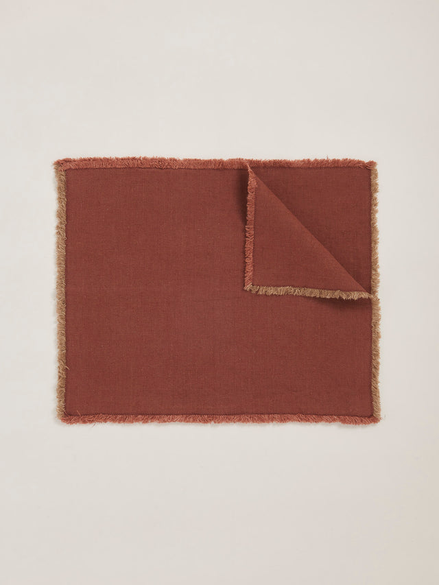 Hopsack Placemat | Mattone Red