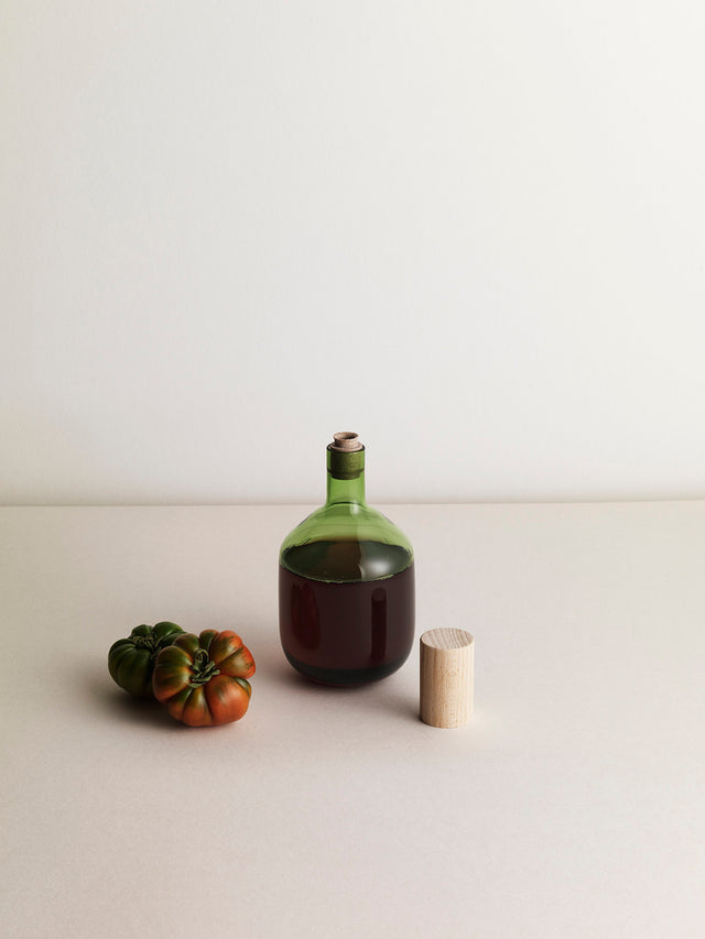 Trulli Tall Olive oil and Vinegar Bottle | Diamine Green