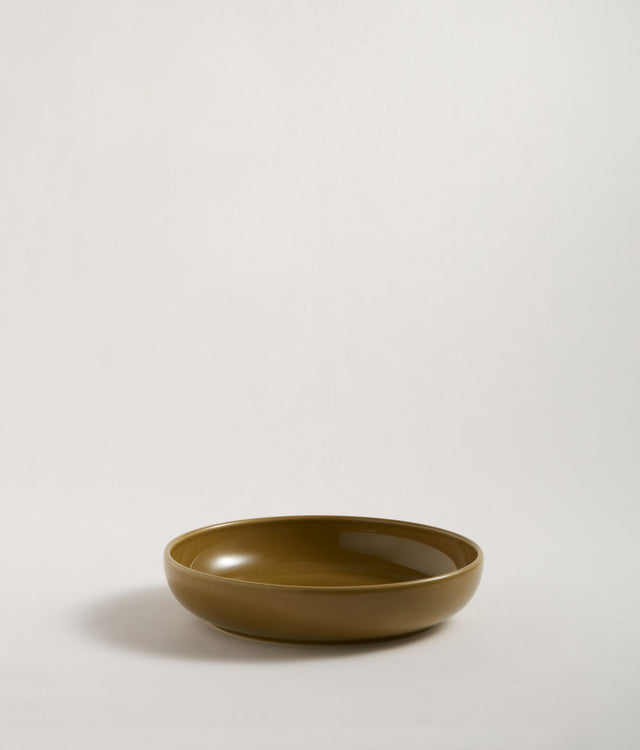 Bilancia Large Flat Bowl | Citrine Green