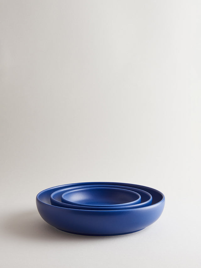 Bilancia Large Flat Bowl | Lyons Blue