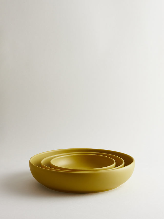 Bilancia Medium Flat Bowl | pyrite yellow