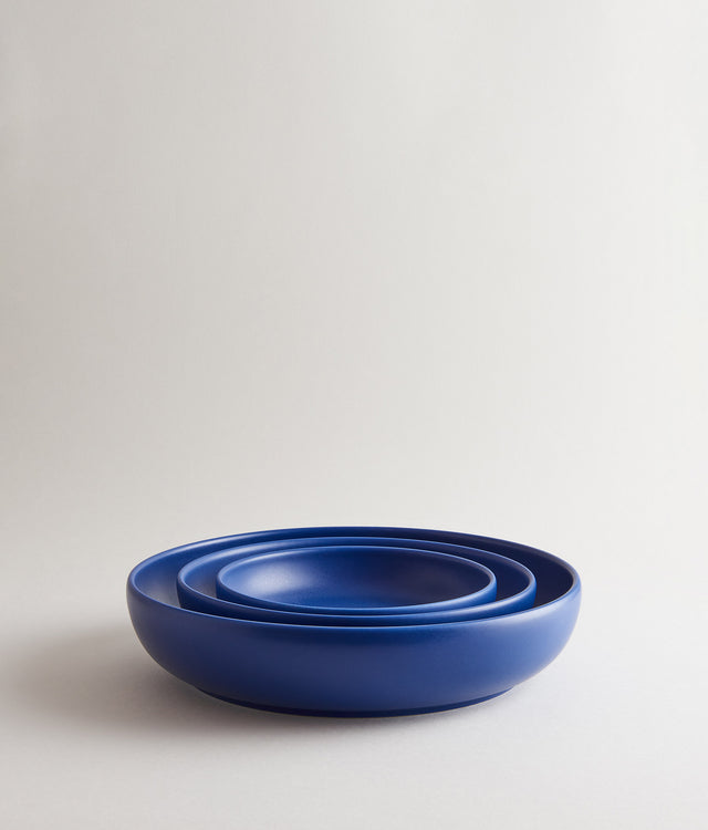 Bilancia Large Flat Bowl | Lyons Blue