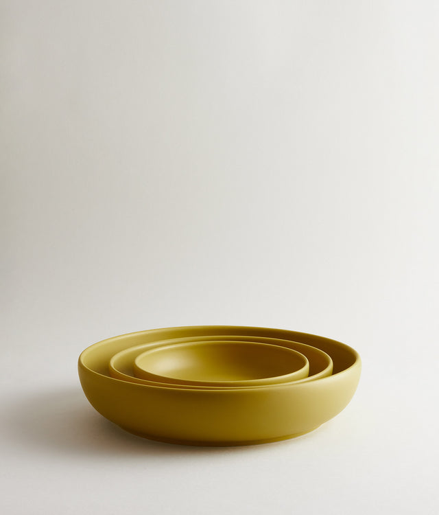 Bilancia Medium Flat Bowl | pyrite yellow
