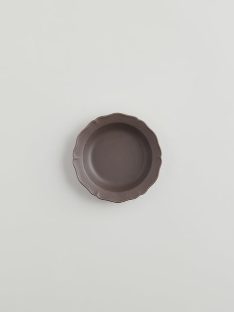 Festone Medium Flat Bowl | Mocha Brown