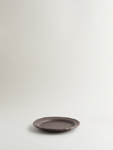 Festone Large Flat Plate | Mocha Brown
