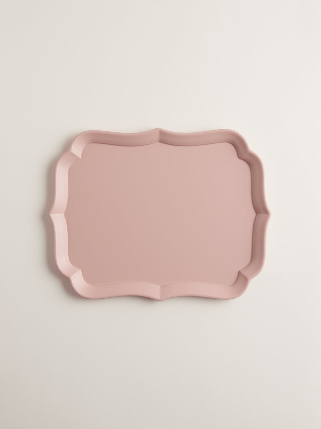Sara Lacquered Wood Tray | Cameo Pink