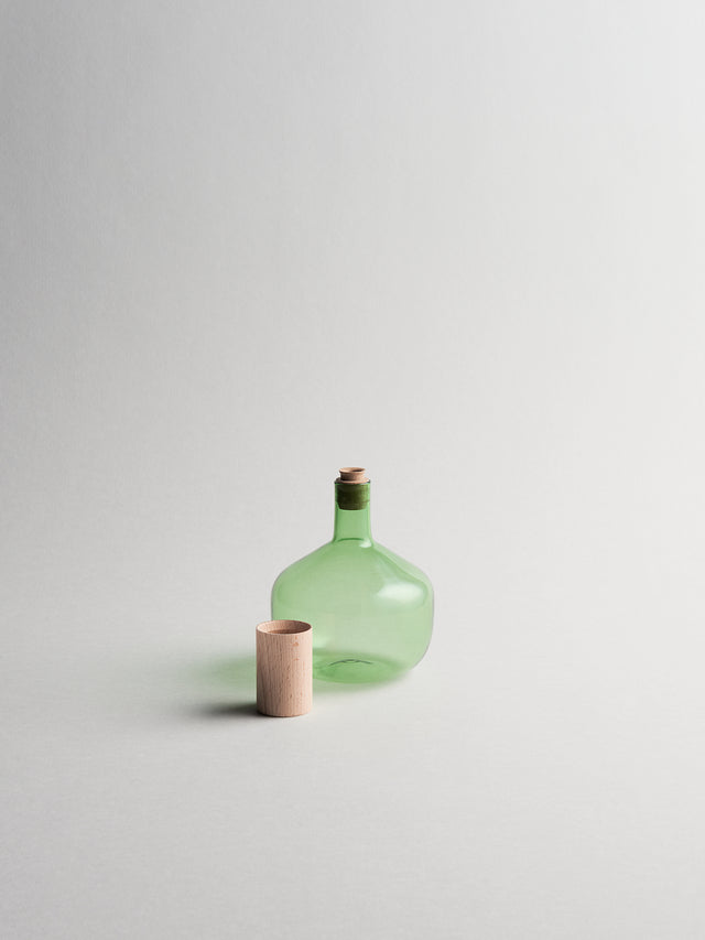 Trulli Short Olive oil and Vinegar Bottle | Diamine Green